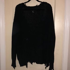 distressed sweater
